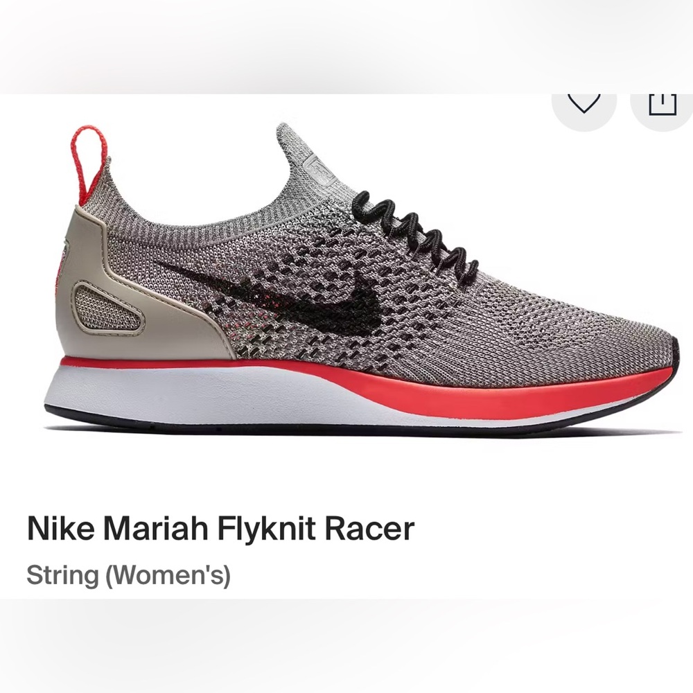 Nike Flyknit Racer Women's Shoes - Gray and Red